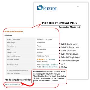 Plextor PX-891SAF PLUS | Plextor CD/DVD Burner | RunTechMedia
